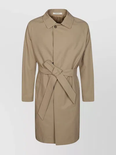 Tagliatore Trench Coat Belted Waist In Beige