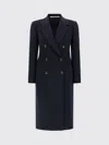 Tagliatore Double-breasted Coat Notched Lapels In Blue