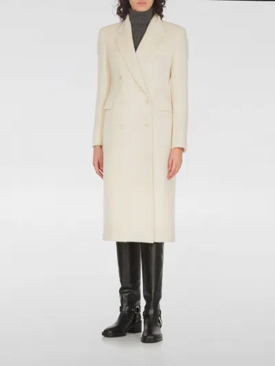Tagliatore Meryl Double Breast Teddy Coat In White