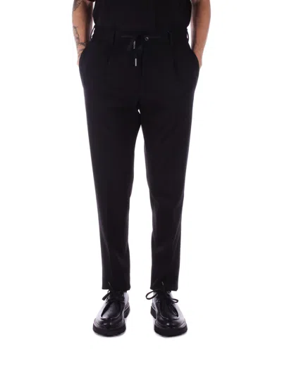 Tagliatore Trousers Black In Nero Neri E Grigi