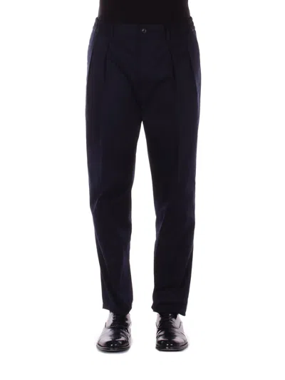 Tagliatore Trousers Blue In Black