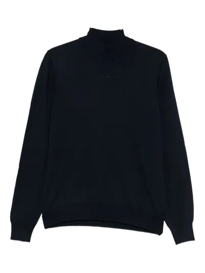 Tagliatore Turtleneck Long-sleeve Sweater In Transparent