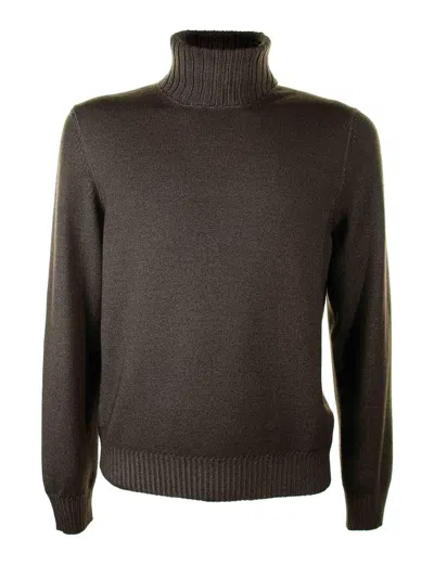 Tagliatore Turtleneck With Long Sleeves In Dove Grey