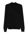 Tagliatore Turtleneck Sweater With Ribbed Collar And Cuffs In Black