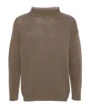 Tagliatore High-neck Wool Jumper In Brown
