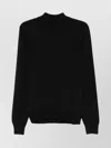 Tagliatore Turtleneck Sweater With Ribbed Collar And Cuffs In Black