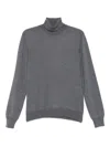 Tagliatore Turtleneck Wool Sweater In Gray
