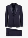 Tagliatore Virgin Wool Tuxedo With Vest In Blue