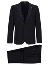 Tagliatore Single-breasted Three-piece Tuxedo Suit In Blue