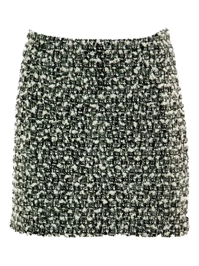 Tagliatore Tweed Boucle Skirt In Black