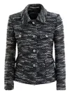 Tagliatore Tweed Jacket In Black