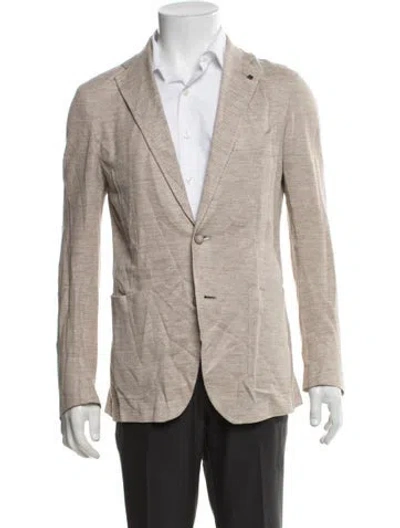 Pre-owned Tagliatore Tweed Pattern Blazer In Neutrals