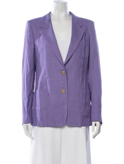 Pre-owned Tagliatore Tweed Pattern Blazer In Purple