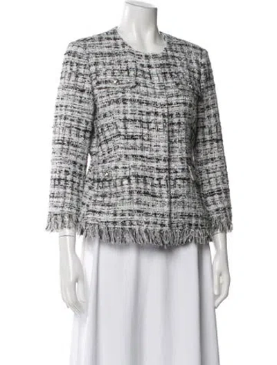 Pre-owned Tagliatore Tweed Pattern Blazer In Red