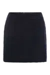 Tagliatore May Mini Skirt In Blue Tweed