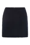Tagliatore May Mini Skirt In Blue Tweed In Blue