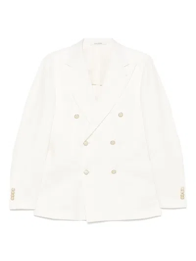 Tagliatore Twill Blazer In White