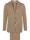 Tagliatore Twill Cotton-blend Suit In Neutrals