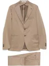 Tagliatore Twill Suit In Brown