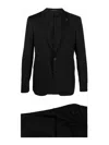 Tagliatore Men's Two Bottoms Suit In Black