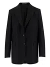 Tagliatore Two Button Long Jacket In Black