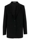 Tagliatore Two-button Cashmere Long Jacket In Black