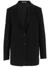 Tagliatore Two-button Cashmere Long Jacket In Black