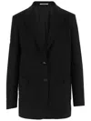 Tagliatore Two-button Cashmere Long Jacket In Black