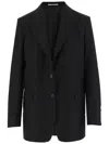 Tagliatore Two Button Long Jacket In Black