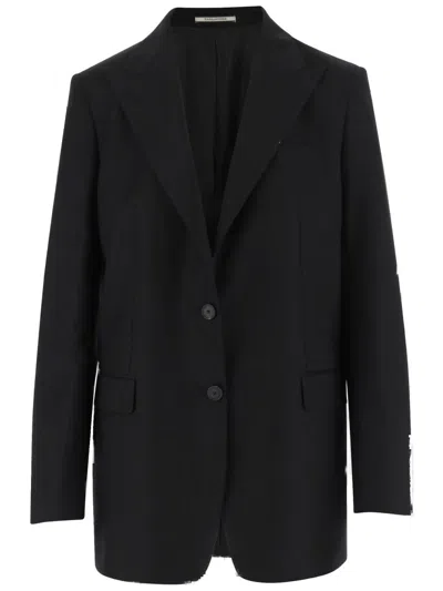 Tagliatore Two Button Long Jacket In Black