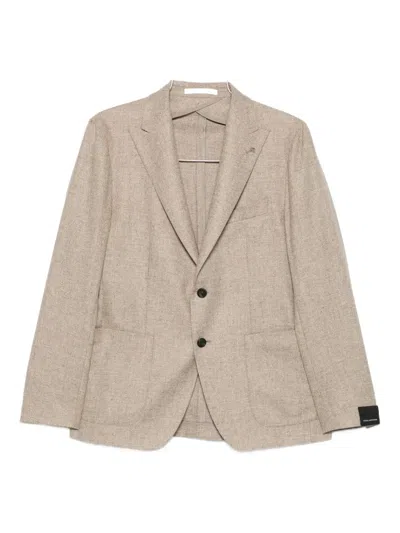 Tagliatore Two-button Patch-pocket Blazer In Neutral