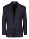 Tagliatore Two-button Patch-pocket Jacket In Blue