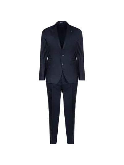 Tagliatore Two-button Tailored Suit In Brown