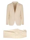Tagliatore Two-button Textured-effect Suit In Pink
