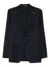 Tagliatore Two-button Wool Blazer In Blue