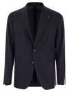 Tagliatore Single-breasted Wool-cashmere Blazer In Blue