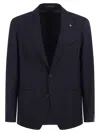 Tagliatore Single-breasted Wool-cashmere Blazer In Blue