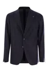 Tagliatore Single-breasted Wool-cashmere Blazer In Blue
