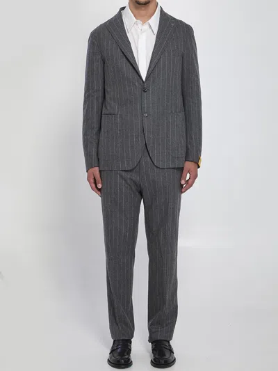 Tagliatore Two-piece Flannel Suit In Gray