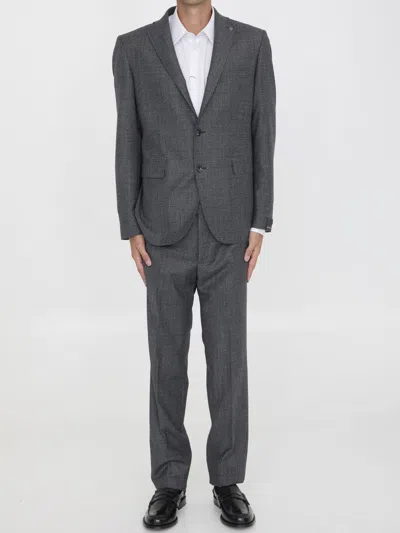 Tagliatore Two-piece Suit In Virgin Wool In Black