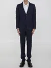 Tagliatore Two-piece Suit In Wool And Silk Blend In Blue