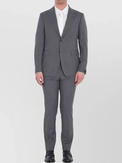 Tagliatore Two-piece Suit In Virgin Wool In Gray