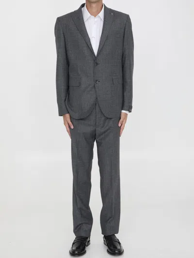 Tagliatore Twopiece Suit In Virgin Wool In Grey
