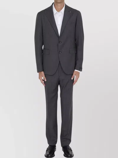 Tagliatore Two-piece Suit Virgin Wool In Gray