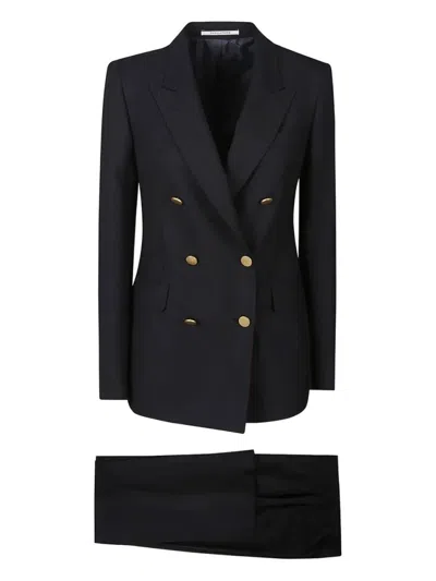 TAGLIATORE TWO-PIECE TAILORED SUIT WITH DOUBLE-BREASTED BLAZER