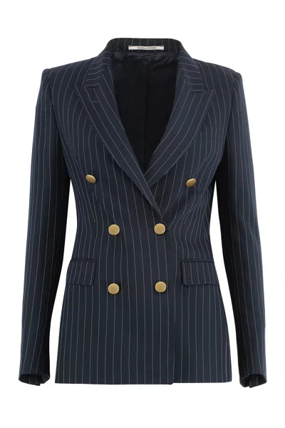 Tagliatore Double-breasted Blazer In Blue