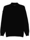 Tagliatore Two-tone Sweater In Black