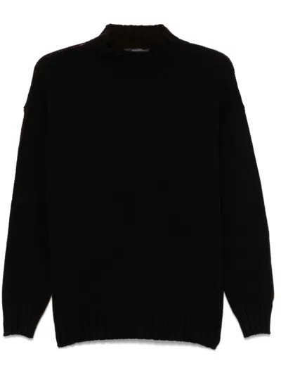 Tagliatore Two-tone Sweater In Black