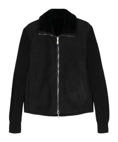 Tagliatore Two-way Zipper Casual Jacket In Black