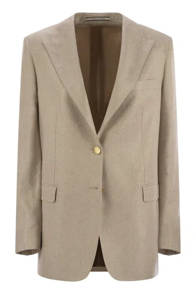 TAGLIATORE TAGLIATORE TWO-BUTTON SILK JACKET